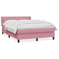 Boxspring met matras fluweel roze 140x220 cm - thumbnail