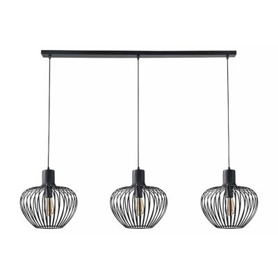 Freelight Hanglamp Arraffone 3 lichts L 140 cm Ø 30 cm zwart
