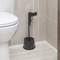 Toiletborstel Geweer - Zwarte Wc Borstel Pistool - thumbnail