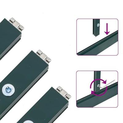 VidaXL Tuinkas met basisframe 169x58x195 cm aluminium groen