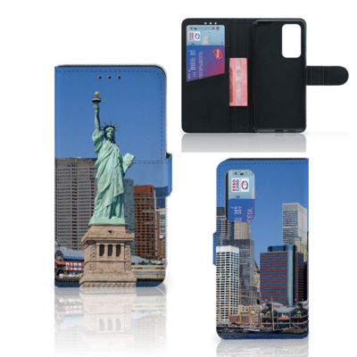 Huawei P40 Flip Cover Vrijheidsbeeld Huawei P40 Flip Cover Vrijheidsbeeld
