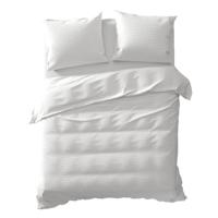 Yellow Luxor Dekbedovertrek - Lits-jumeaux (260x200/220 Cm + 2 Slopen) - Percal Katoen - Wit - thumbnail