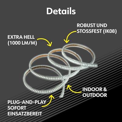 Müller-Licht 21600029 LED-strip 230 V 50 m Daglichtwit 1 stuk(s)