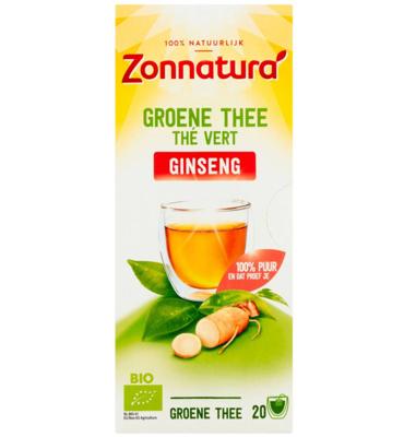 Zonnatura Green tea ginseng bio 20 Zakjes