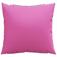 VidaXL Spreidkussens effen 4 pcs roze 40 x 40 cm polyester stof - thumbnail