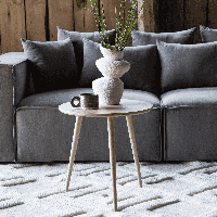 Nohr Ronde Bijzettafel 'Zakia' 48cm, kleur Whitewash - thumbnail