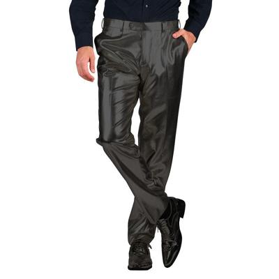 Herenbroek zwart metallic