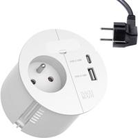 Bachmann 938.302 Bureaustekkerdoos Wit - thumbnail