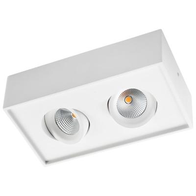 SG Cube Lux mat wit 2x7W 3000K 1120 lumen LED opbouwarmatuur dimbaar kantelbaar in alle richtingen