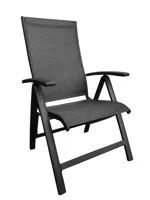 Tuinstoel Vito verstelbaar alu grijs - thumbnail