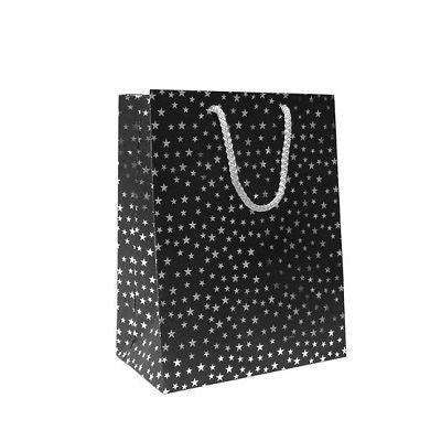 Draagtas papier - ster - afm 19x10x23cm Draagtas papier - ster - afm 19x10x23cm