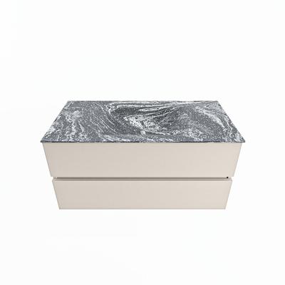 MONDIAZ VICA-DLUX 100cm badmeubel onderkast Linen 2 lades. Inbouw wastafel CLOUD midden zonder kraangat, kleur Lava. MONDIAZ VICA-DLUX 100cm badmeubel onderkast Linen 2 lades. Inbouw wastafel CLOUD midden zonder kraangat, kleur Lava.