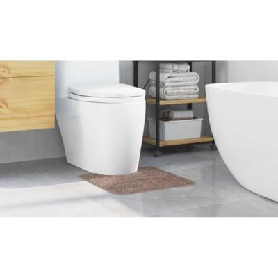 Antislip Badmat met Toilet Cut Bruin 50 x 50 cm PP