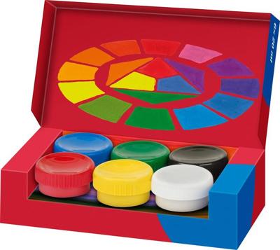 Faber Castell FC-121040 Tempera-Gouache Verf 6 Kleuren