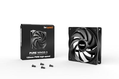BeQuiet Pure Wings 3 PC-ventilator Zwart (b x h x d) 120 x 25 x 120 mm