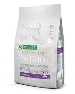 NATURE'S PROTECTION Superior Care White Dogs Grain Free Junior Zalm - droogvoer voor puppy's - 1,5 kg