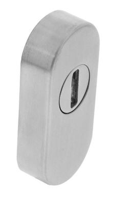 Intersteel Veiligheidsschuifrozet ovaal met sleufplaatje - RVS