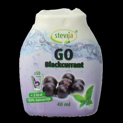 SteviJa Stevia limonadesiroop go blackcurrant 40 Milliliter