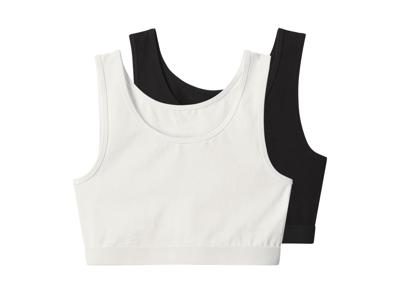 esmara Set van 2 kinder bustiers (Zwart/wit, 158/164)