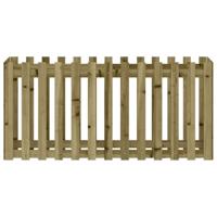 Plantenbak verhoogd hekontwerp 150x50x70 cm gempregneerd hout - thumbnail