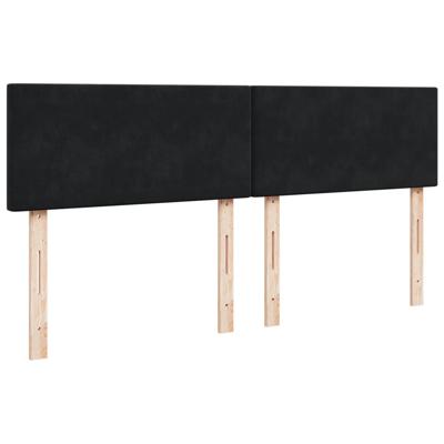 Boxspring met matras fluweel zwart 140x200 cm