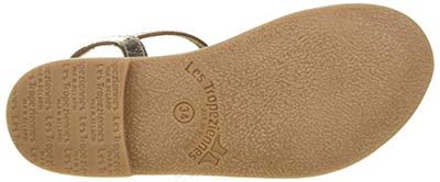 Leren sandalen Badou LES TROPEZIENNES® BY M. BELARBI goudbeige - thumbnail