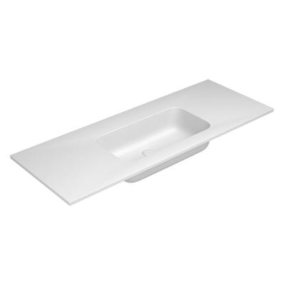 Nemo Stock by Falper Fin meubelwastafel met 1 wastafel center ceramilux met afvoergat zonder overloop zonder kraangat L1205 x W505 x H143 mm mat wit 100505 Nemo Stock by Falper Fin meubelwastafel met 1 wastafel center ceramilux met afvoergat zonder overloop zonder kraangat L1205 x W505 x H143 mm mat wit 100505