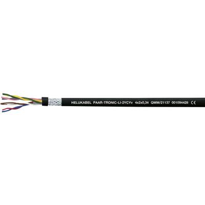 HELU 21144-1000 Datakabel Li-2YCYv 8 x 2 x 0.5 mm² Zwart 1000 m