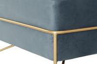 Kruk DKD Home Decor Schuim Blauw Gouden Metaal Polyester Fluweel Hout MDF (80 x 80 x 42 cm) - thumbnail