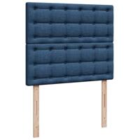 vidaXL Boxspring met matras stof blauw 120x190 cm, boxspring, ledikant, bedframe, bed, boxspring bed, bedbodem, seniorenbed, senioren bed - thumbnail