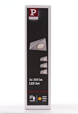 Paulmann LED-opbouwlamp Set van 3 stuks LED LED vast ingebouwd 8.4 W Warmwit IJzer (geborsteld) Paulmann LED-opbouwlamp Set van 3 stuks LED LED vast ingebouwd 8.4 W Warmwit IJzer (geborsteld)