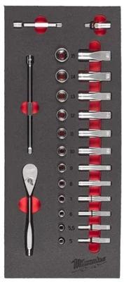 Milwaukee TOOLGUARD™ Foam inlay doppenset 1/4" 28-delig - 4932479824
