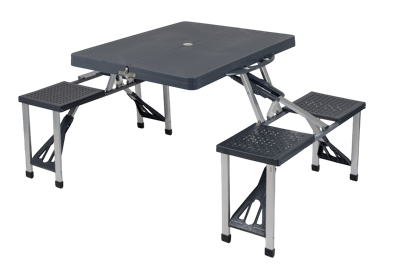 Bo-Camp 130 x 85 Inklapbare Picknicktafel - Grijs