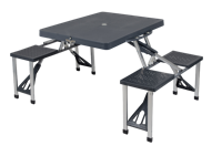 Bo-Camp 130 x 85 Inklapbare Picknicktafel - Grijs - thumbnail