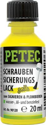 PETEC schroefbeveiligingslak safety varnish yellow 20m