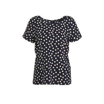 VERO MODA T-shirt met stippen donkerblauw VERO MODA T-shirt met stippen donkerblauw