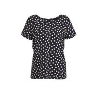 VERO MODA T-shirt met stippen donkerblauw - thumbnail
