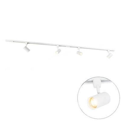 QAZQA Modern 1-fase railsysteem met 4 spots wit - Jeana