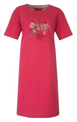 Tenderness dames nachthemd korte mouw - Red Flower
