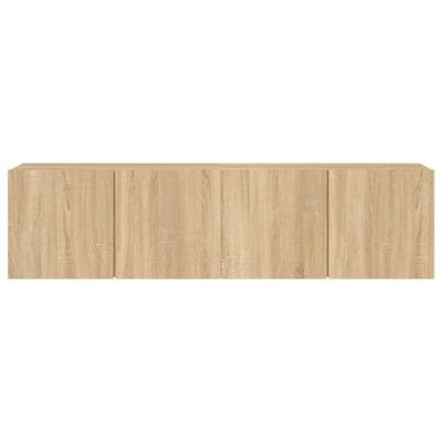 Tv-meubels 2 st wandgemonteerd 80x30x41 cm sonoma eikenkleurig