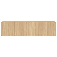 Tv-meubels 2 st wandgemonteerd 80x30x41 cm sonoma eikenkleurig - thumbnail