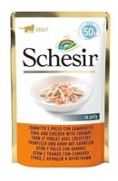 SCHESIR in jelly Tuna and chicken with shrimps - nat kattenvoer - 50 g - thumbnail