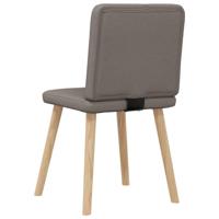 Eetkamerstoelen 6 st stof taupe - thumbnail