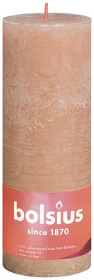 Bolsius rustiek stompkaars 190/68 roze