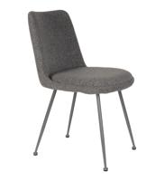 ZILT Eetkamerstoel 'Wayland' Bouclé, kleur Grijs - thumbnail