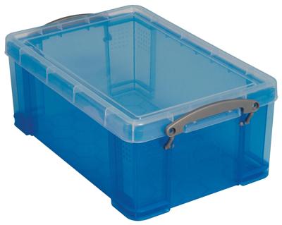 Opbergbox ru 9ltr 395x210x140mm transp blauw