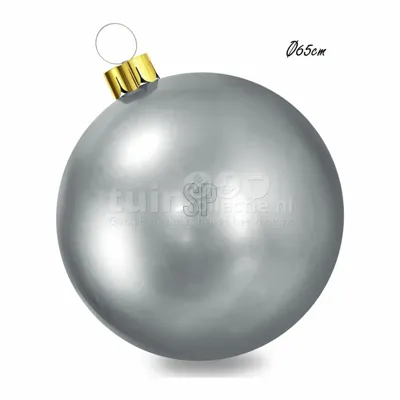 Opblaasbare Kerstbal Ø65cm Zilver Opblaasbare Kerstbal Ø65cm Zilver