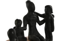 Decoratieve figuren Home ESPRIT Bruin Zwart Familie 26,5 x 9 x 20 cm - thumbnail