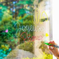 Uni-ball krijtmarker, ronde punt 1,8 - 2,5 mm, etui van 8 stuks, assorti - thumbnail