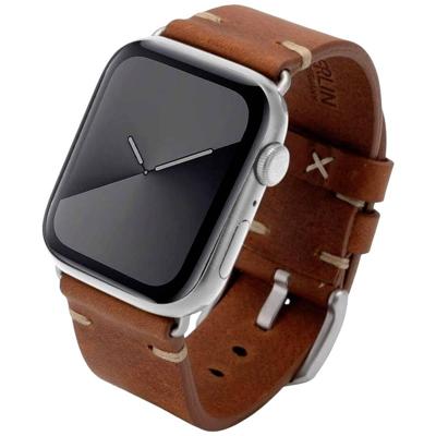 JT Berlin Watchband Alex II Vintage Horlogeband 42 mm, 44 mm, 45 mm, 46 mm M Bruin, Zilver Watch Series 1, Watch Series 2, Watch Series 3, Watch Series 4, JT Berlin Watchband Alex II Vintage Horlogeband 42 mm, 44 mm, 45 mm, 46 mm M Bruin, Zilver Watch Series 1, Watch Series 2, Watch Series 3, Watch Series 4,